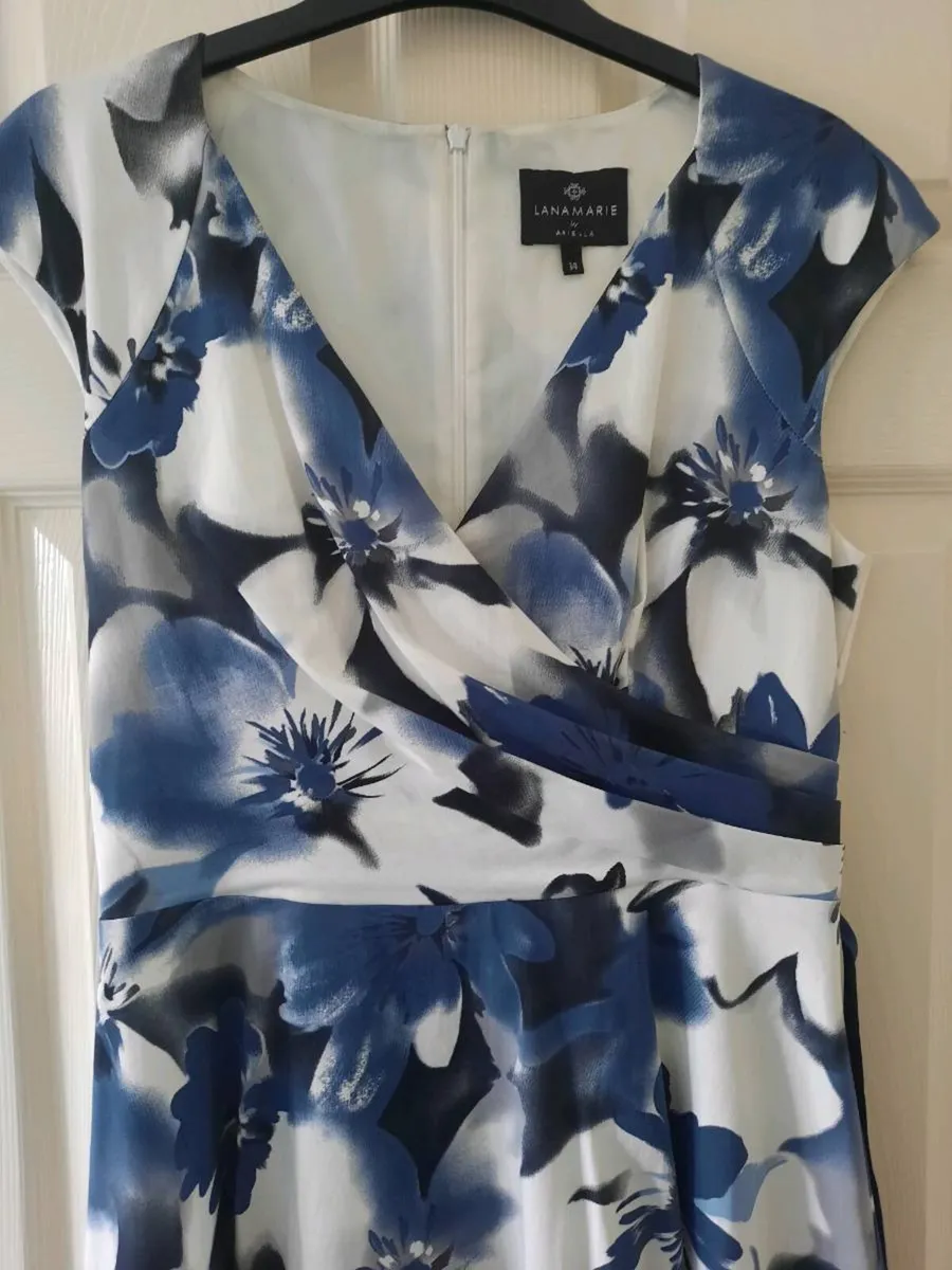 Ariella Navy and White Dress - Image 2