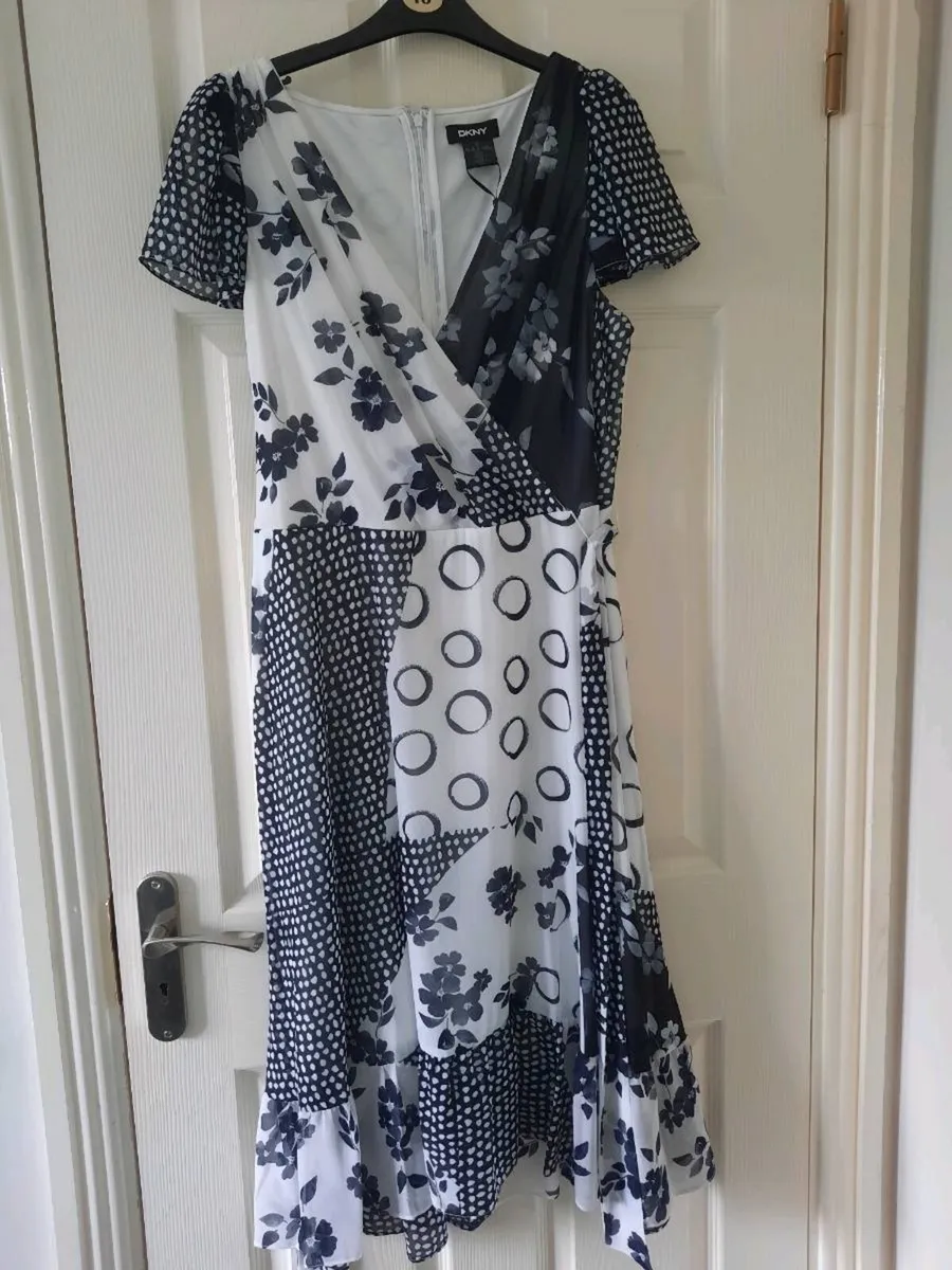 DKNY Black and White Dress - Image 1