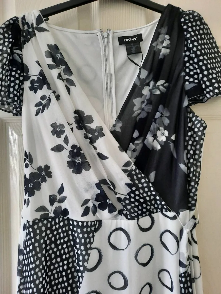 DKNY Black and White Dress - Image 2