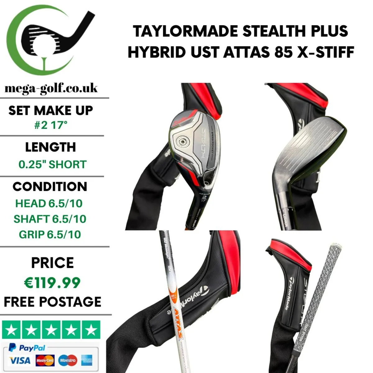 Taylormade Stealth Plus Hybrid / #2 17° / X-Stiff - Image 1