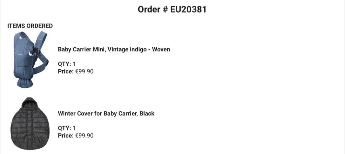 Baby Bjorn baby carrier and winter cover - Image 2