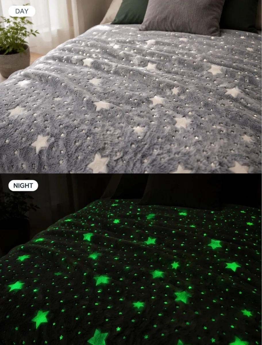 XL glow in the dark blankets