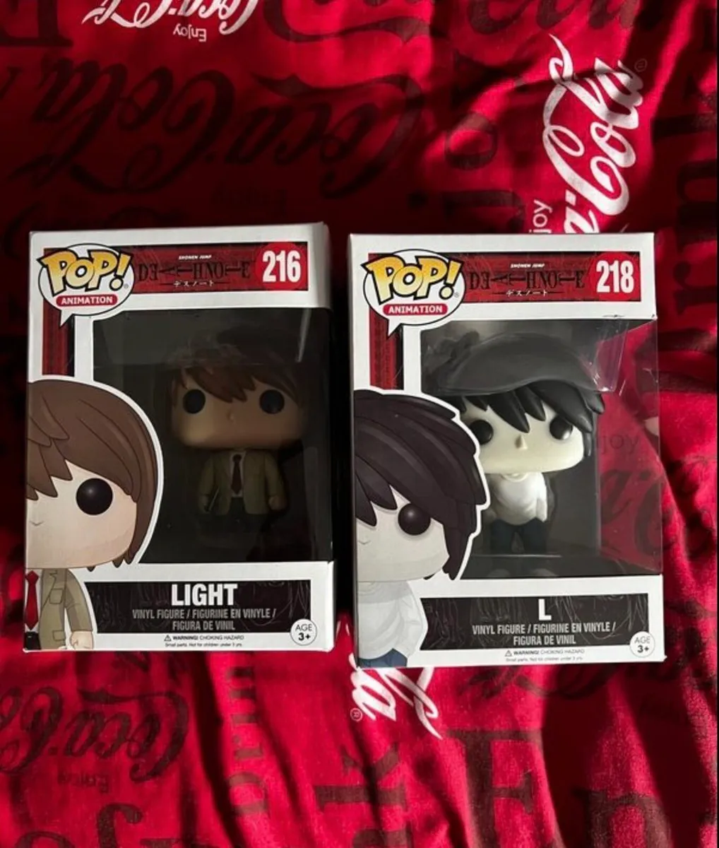 L and Light Funko pop [ORIGINAL] bit of damage - Image 1