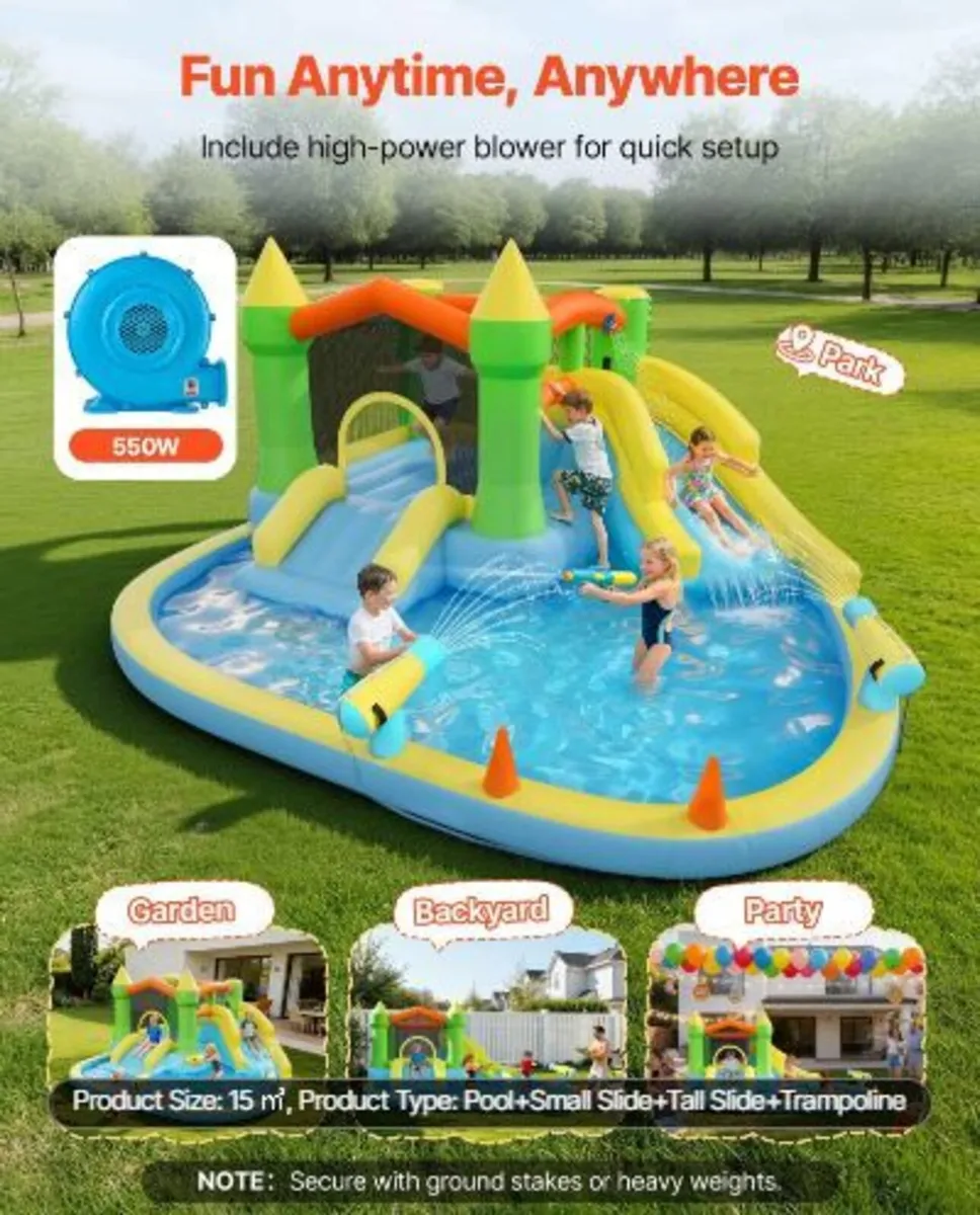 Inflatable Bounce House, 12.5 x 13.1 x 6.5 ft - Image 2