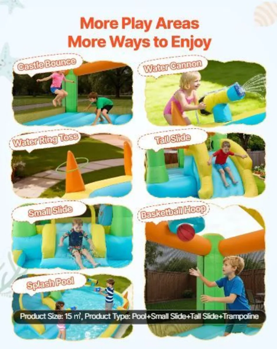 Inflatable Bounce House, 12.5 x 13.1 x 6.5 ft - Image 3
