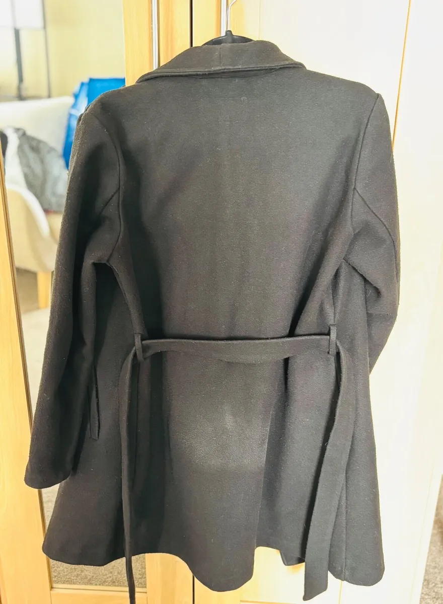 Black Classic Coat mid-length - Image 2