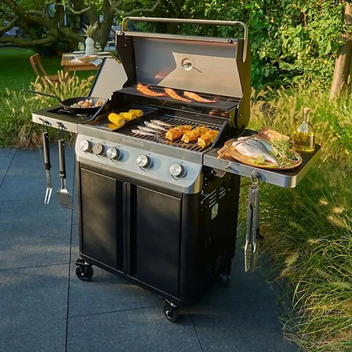 Brand New -  Black 4 burner Gas BBQ