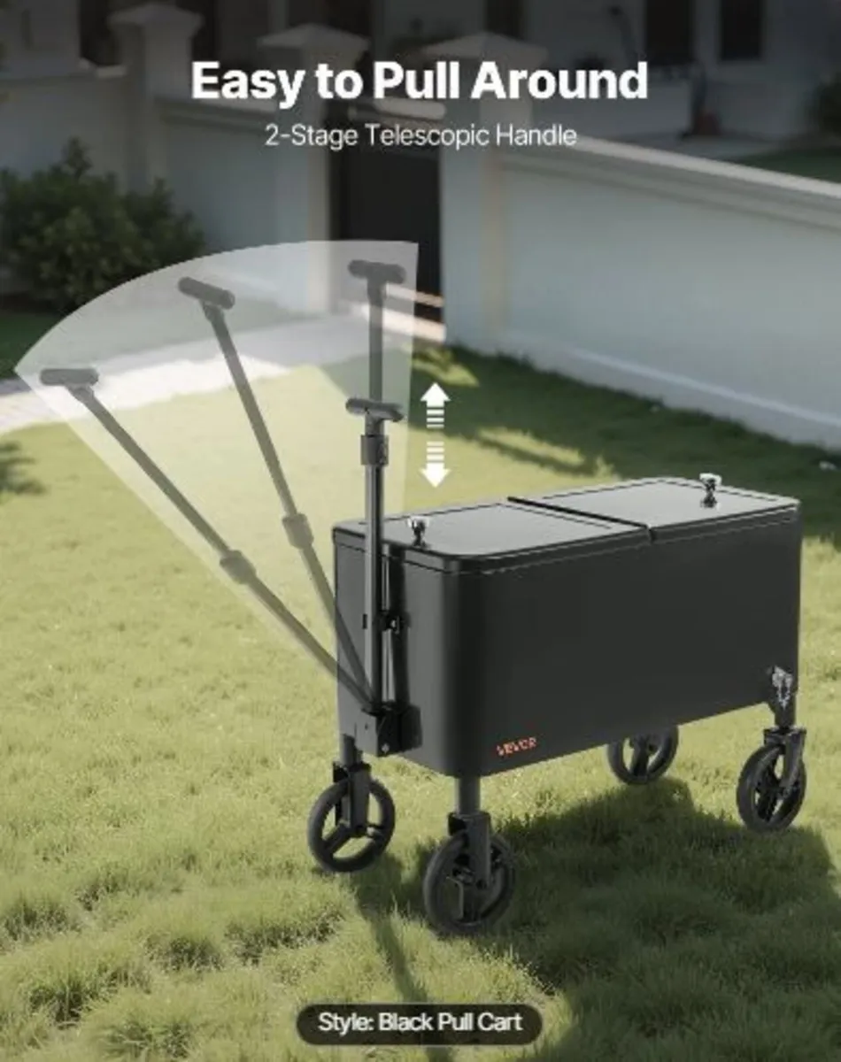 75.71 L Rolling Ice Chest Cart - Image 3