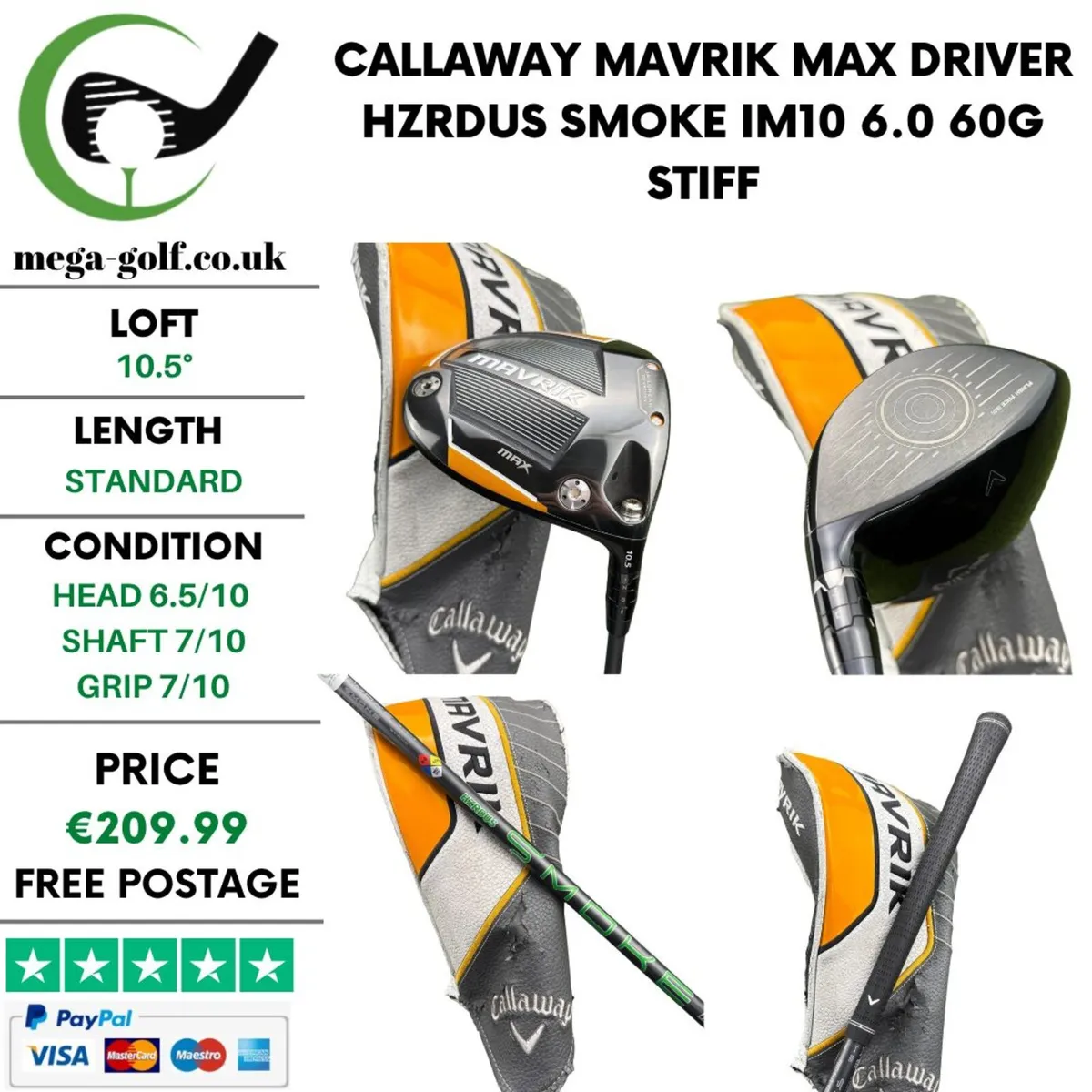 Callaway Mavrik Max Driver / 10.5° / Stiff - Image 1
