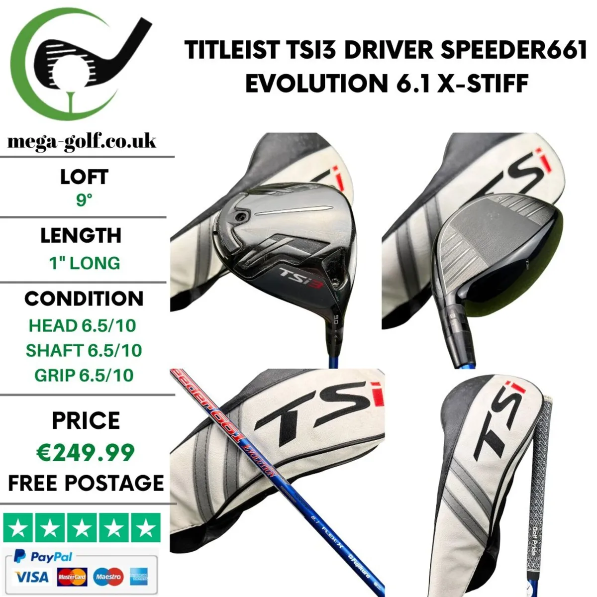 Titleist TSi3 Driver / 9° / X-Stiff - Image 1