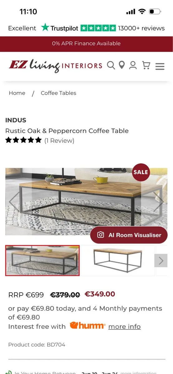 Wooden coffee table - Image 4
