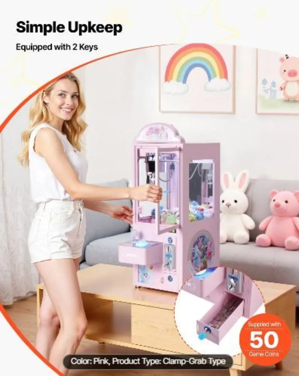 Claw Crane Machine, Medium-Sized Arcade - Image 1