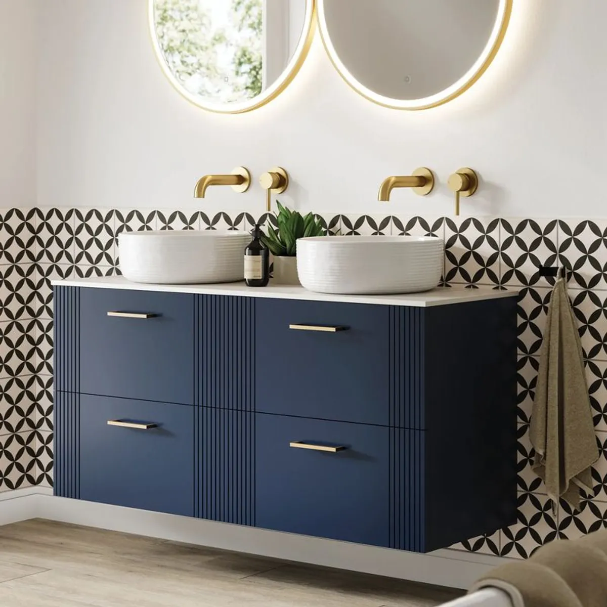 Bathroom Vanity Unit 60cm Midnight Blue - Image 1