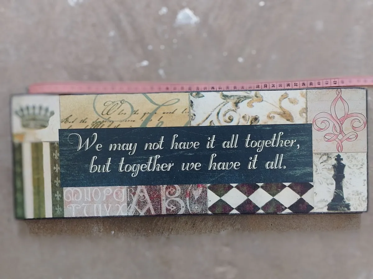 2 WOODEN WISDOM WALL PLAQUES. - Image 3