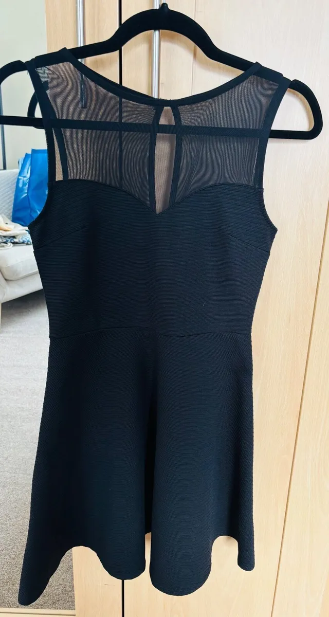 Black Dress with Mesh at the top - Image 1