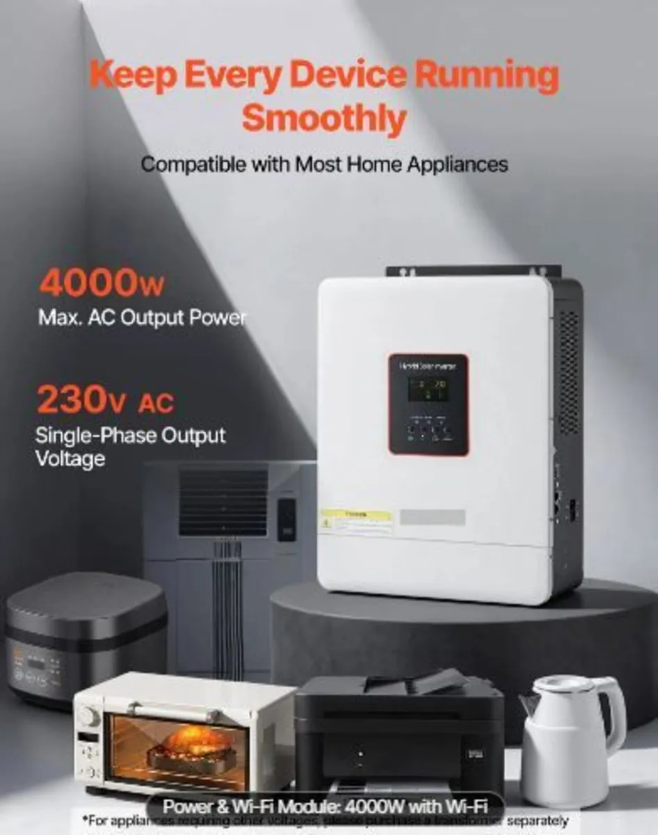 4000W Hybrid Solar Inverter, 24V - Image 3