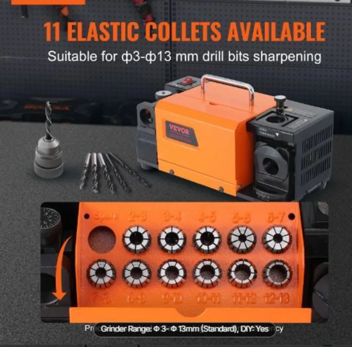 MR-13B Drill Bits Sharpener 3-13mm Bits Grinder - Image 3