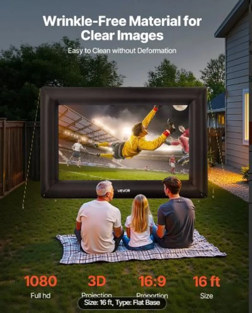 16 ft Inflatable Movie Screen, 600D Washable - Image 3