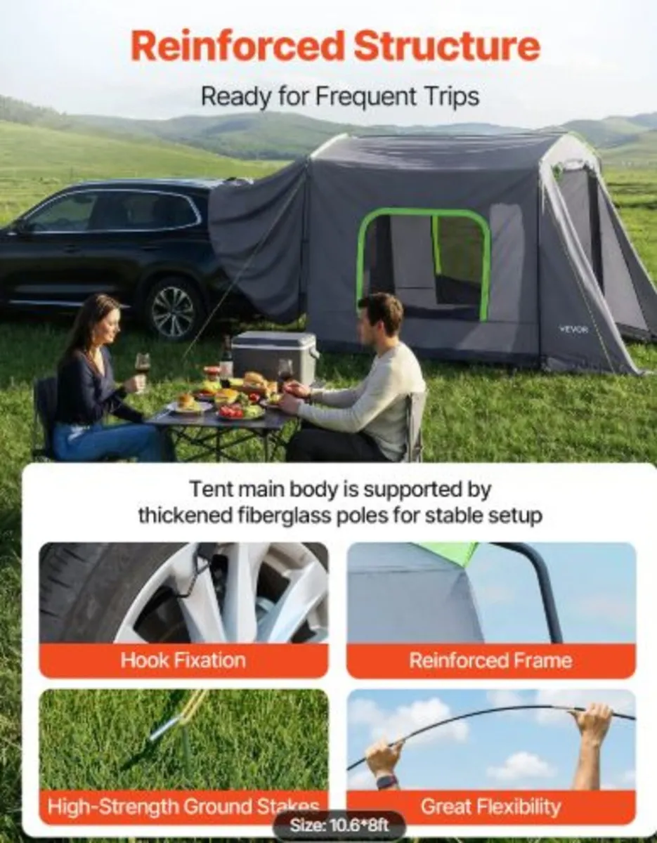 Large SUV Tent for 5–9 Person, 3.23 x 2.44m - Image 2
