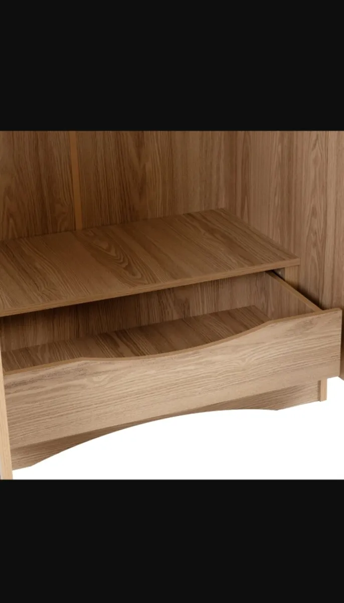Tessa 2 Door Wardrobe - Natural Oak Effect - Image 4