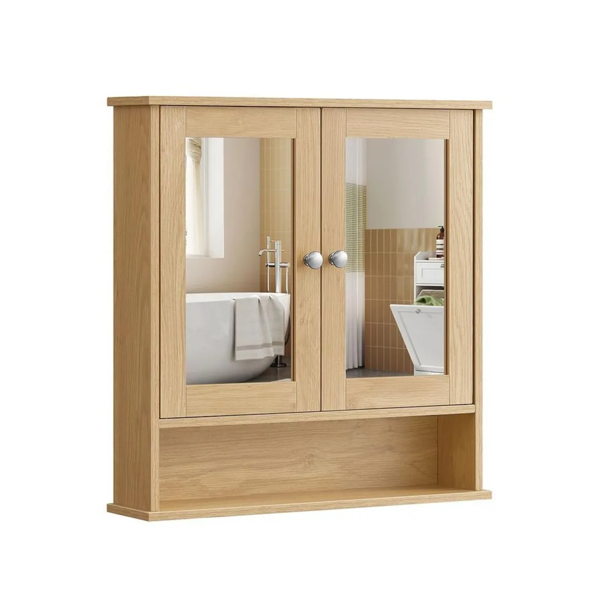Bathroom Mirror Cabinet with Double Doors - Image 2