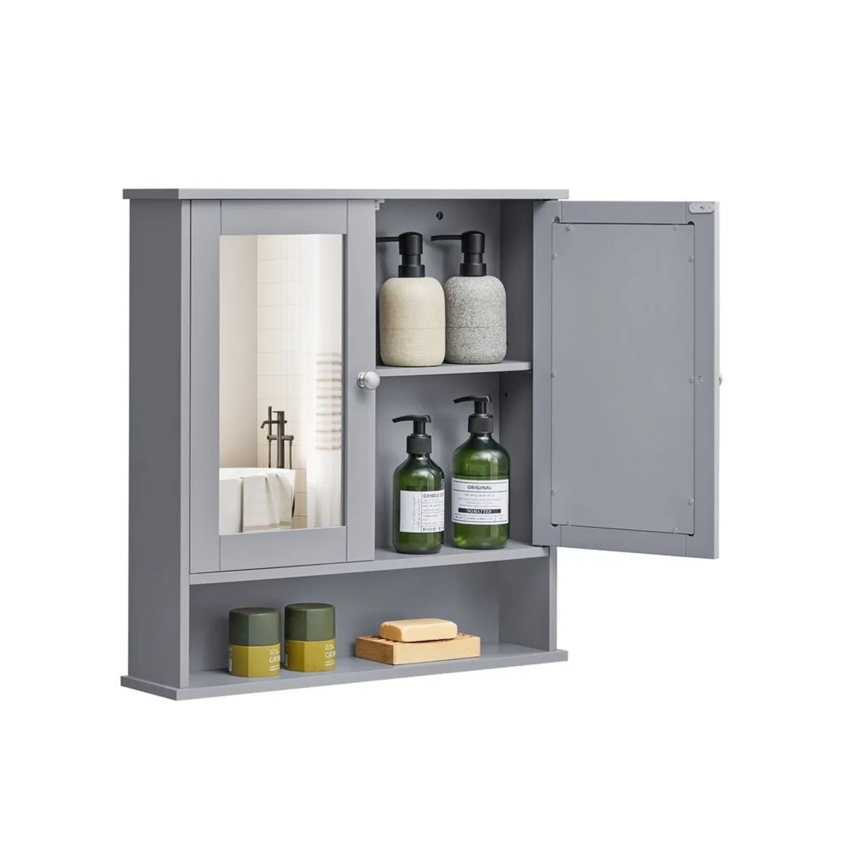 Bathroom Mirror Cabinet with Double Doors - Image 3