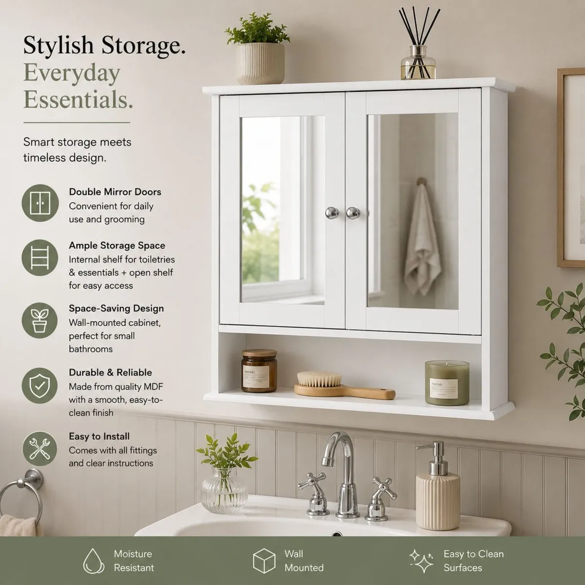 Bathroom Cabinet White - Image 1