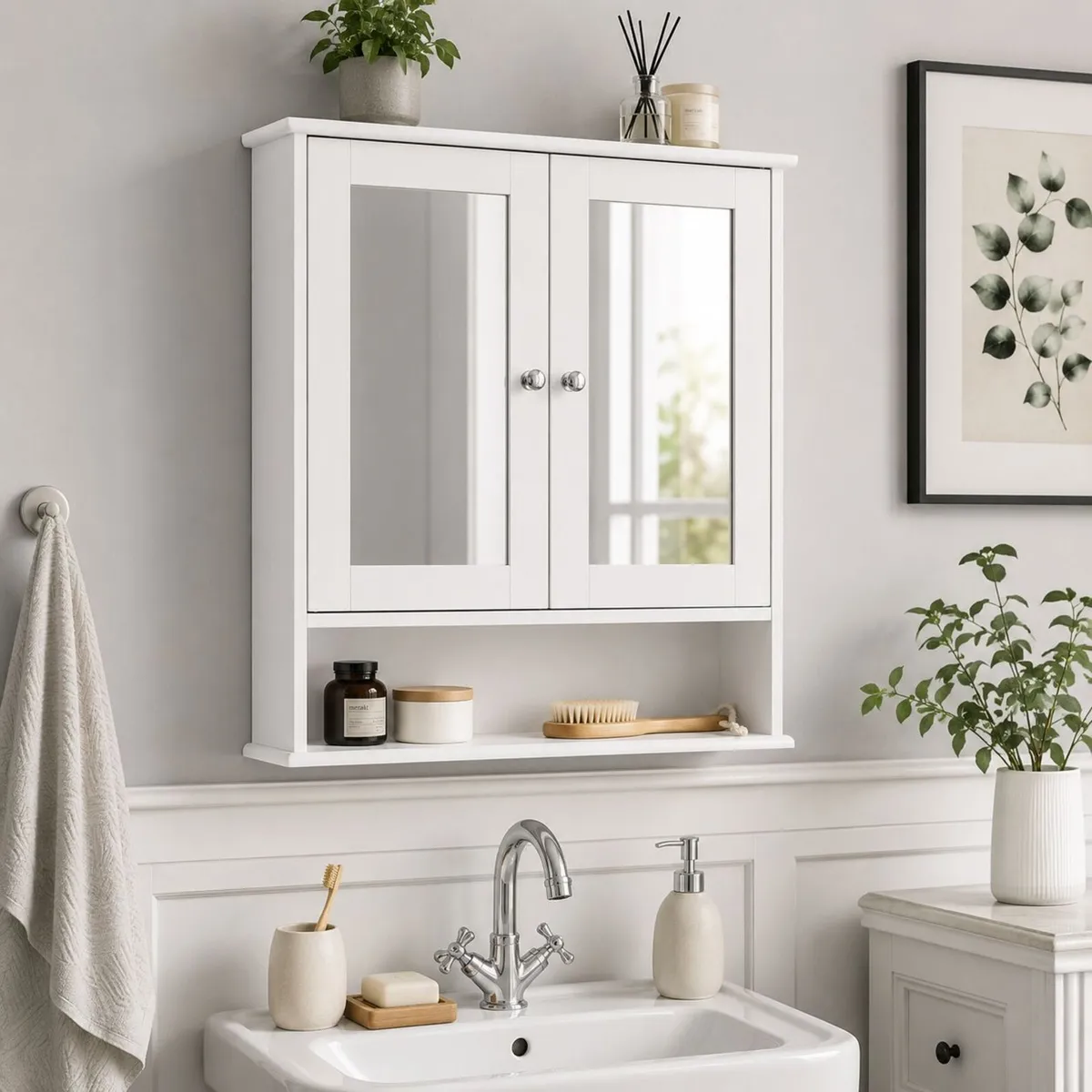 Bathroom Cabinet White - Image 2