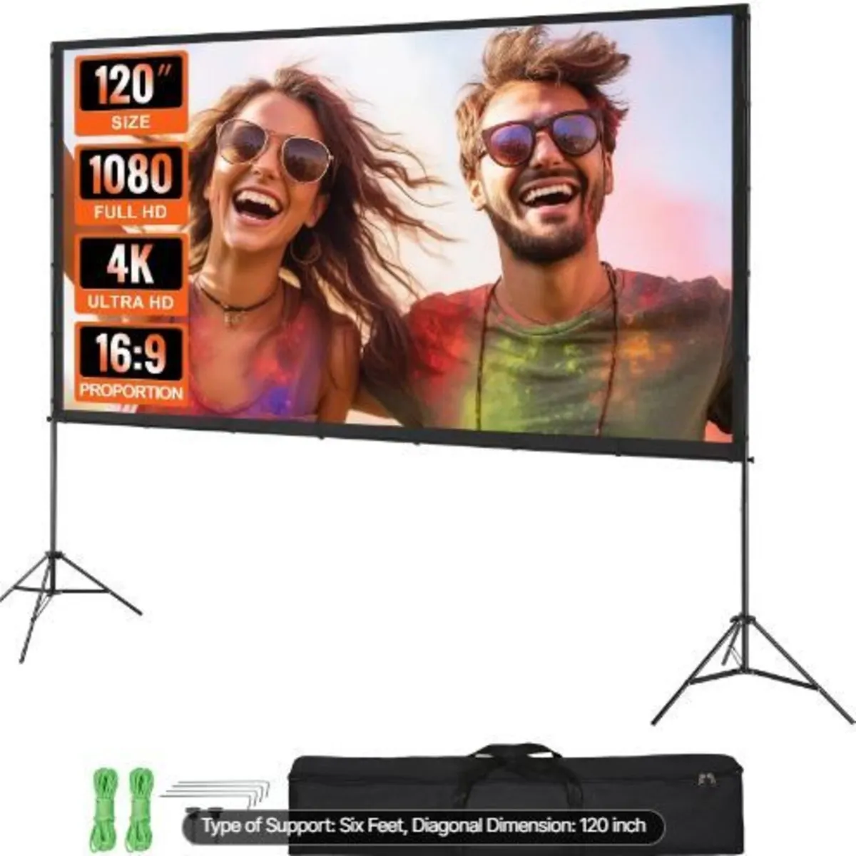 Projector Screen with Stand, 120 inch - Image 1