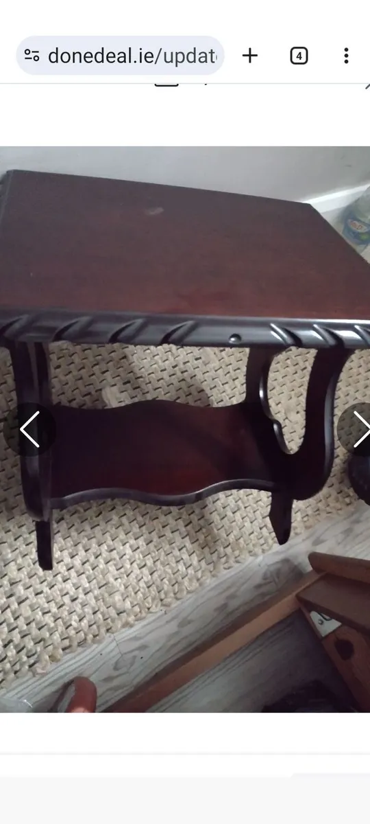 Vintage mahogany side table or plant stand - Image 4
