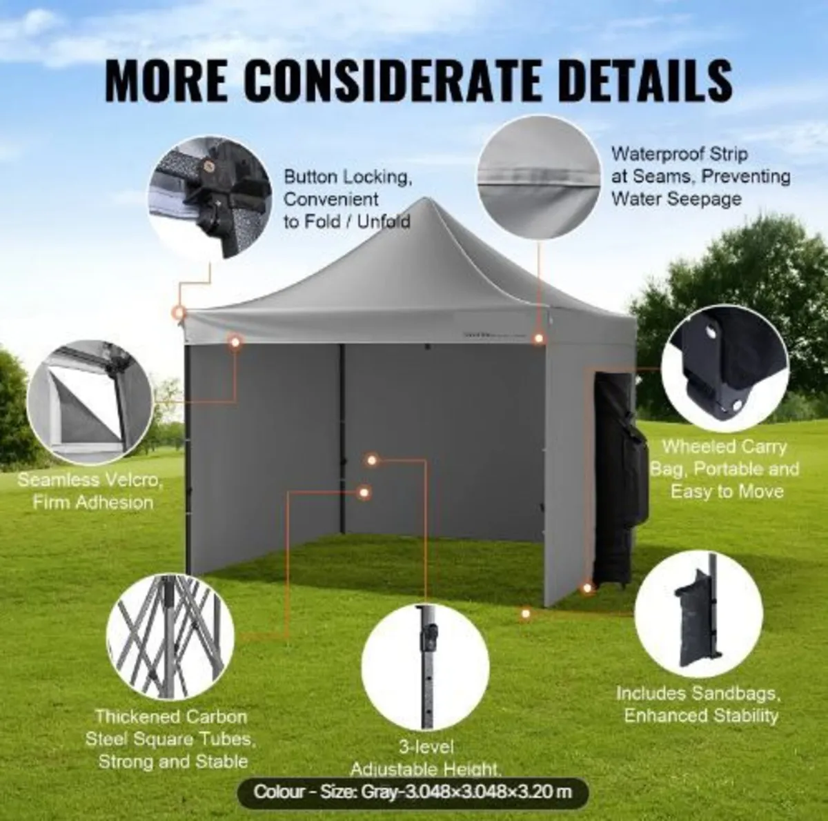Pop Up Canopy Tent Outdoor Gazebo Tent - Image 4
