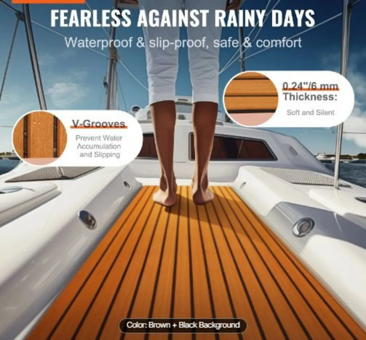 Boat Flooring, EVA Foam Boat Decking 240 x 89.9 c - Image 1