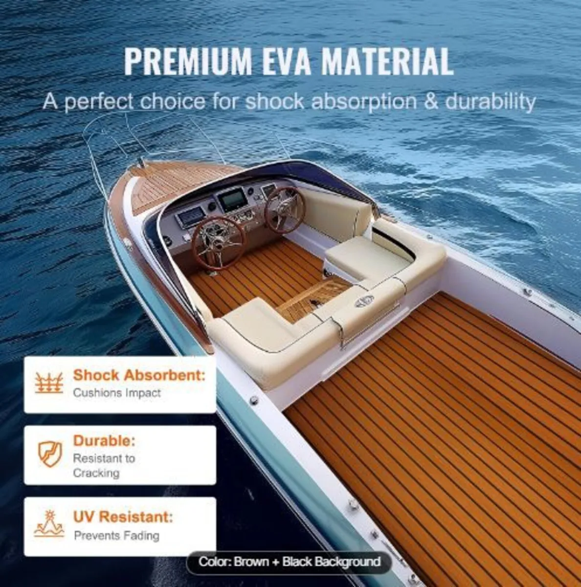 Boat Flooring, EVA Foam Boat Decking 240 x 89.9 c - Image 3
