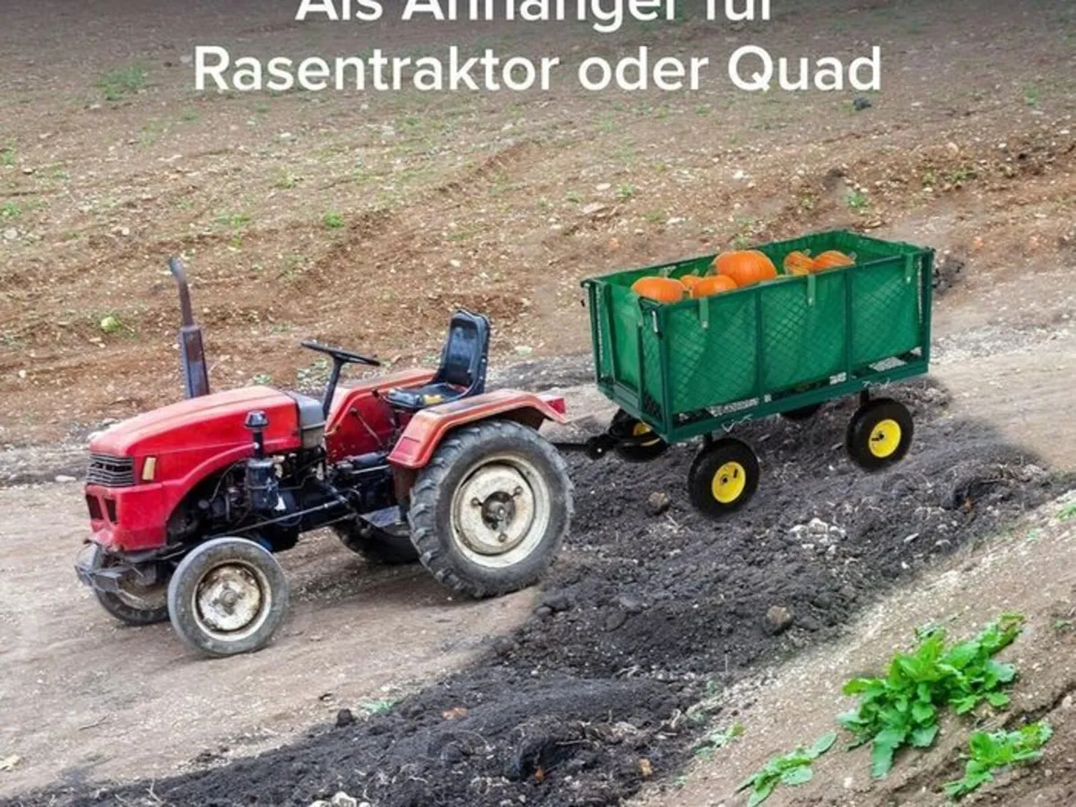 550kg Heavy Duty Garden Trolley with Removable Tar - Image 4