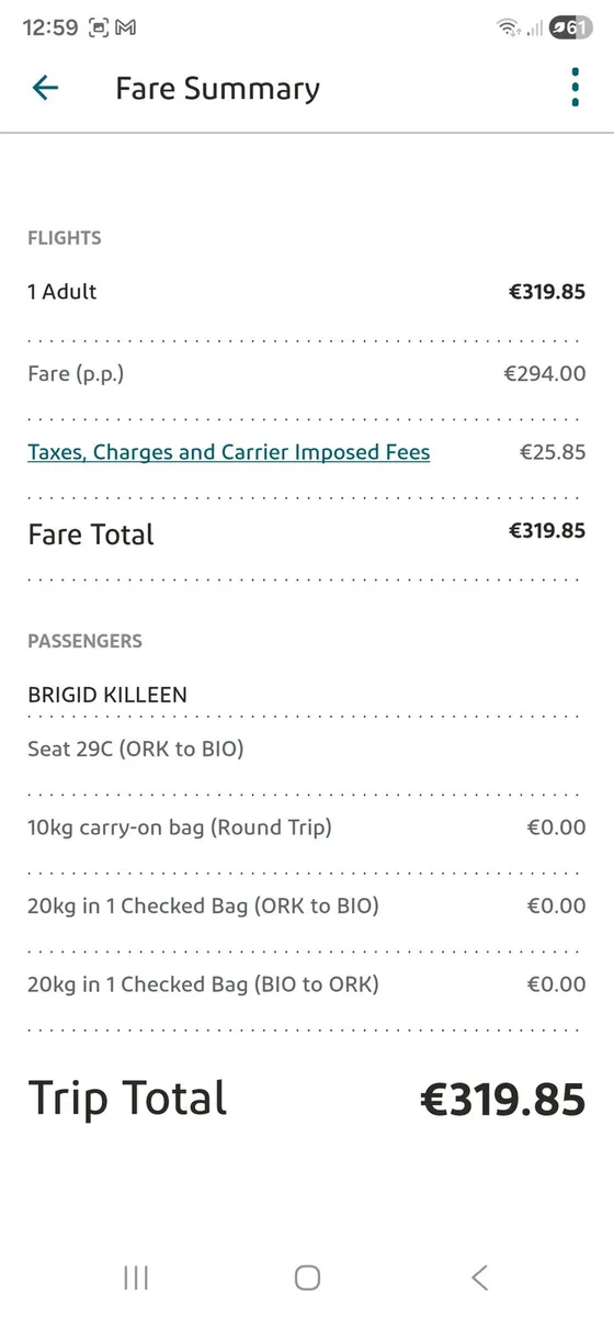 Flight Cork to Bilbao 7th june to 14Th June - Image 2