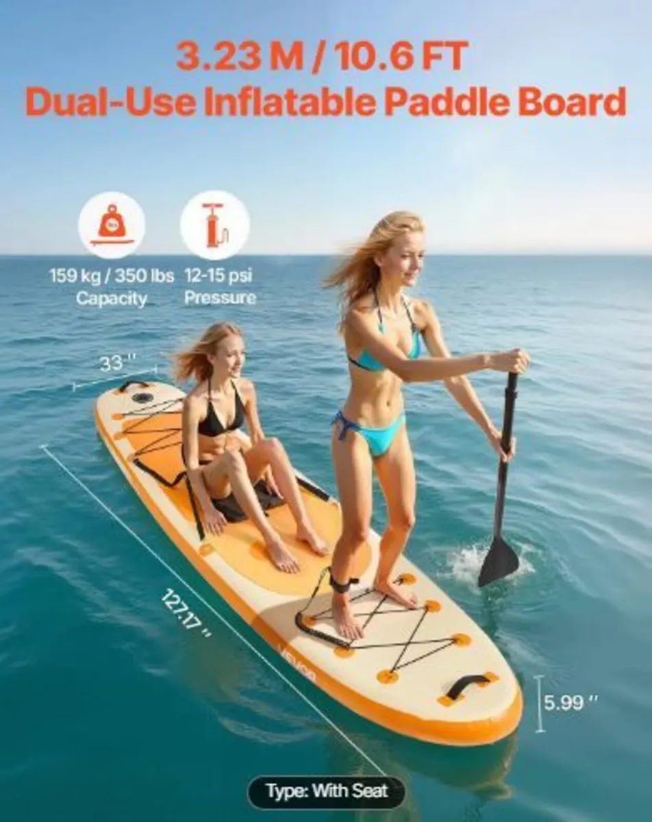 Inflatable Paddle Board with Seat - Image 3