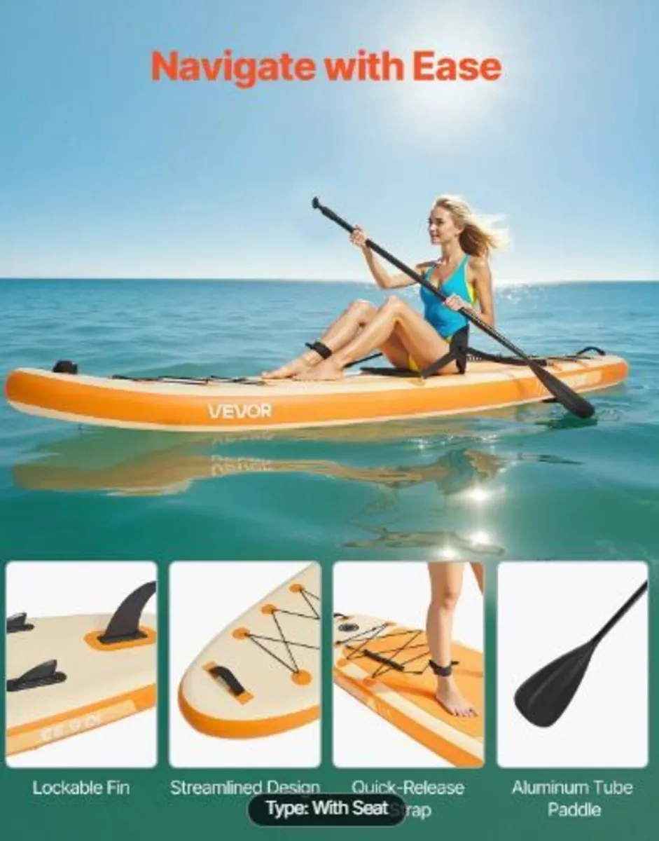 Inflatable Paddle Board with Seat - Image 4