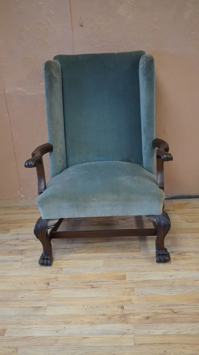 Irish Wingback Fireside Armchair - Image 1