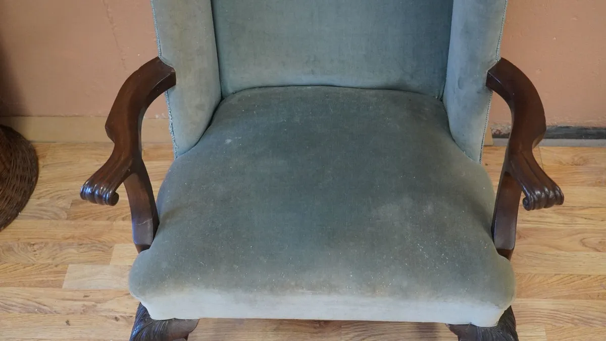 Irish Wingback Fireside Armchair - Image 4