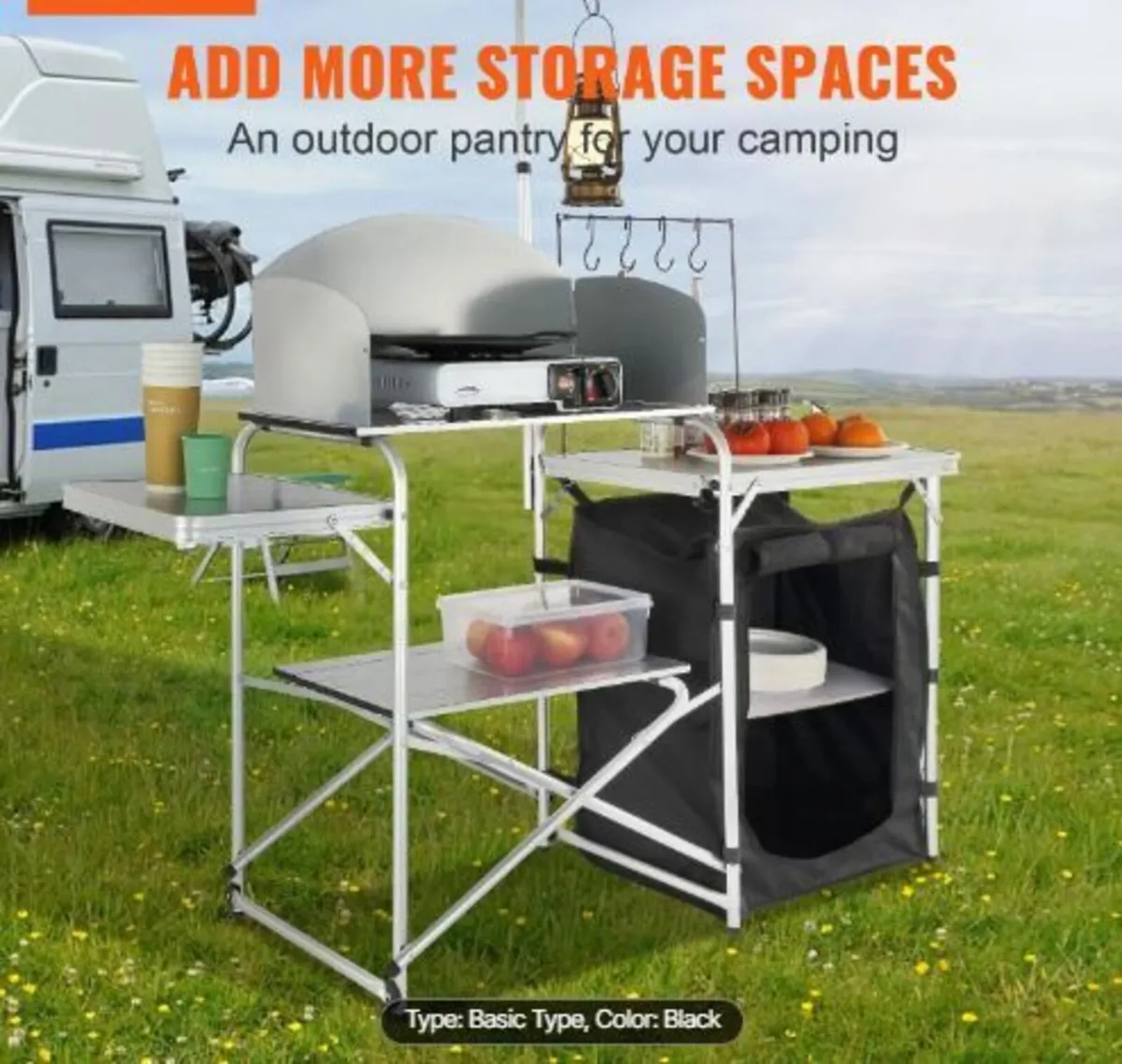 Camping Kitchen Table Folding Portable Cook - Image 3