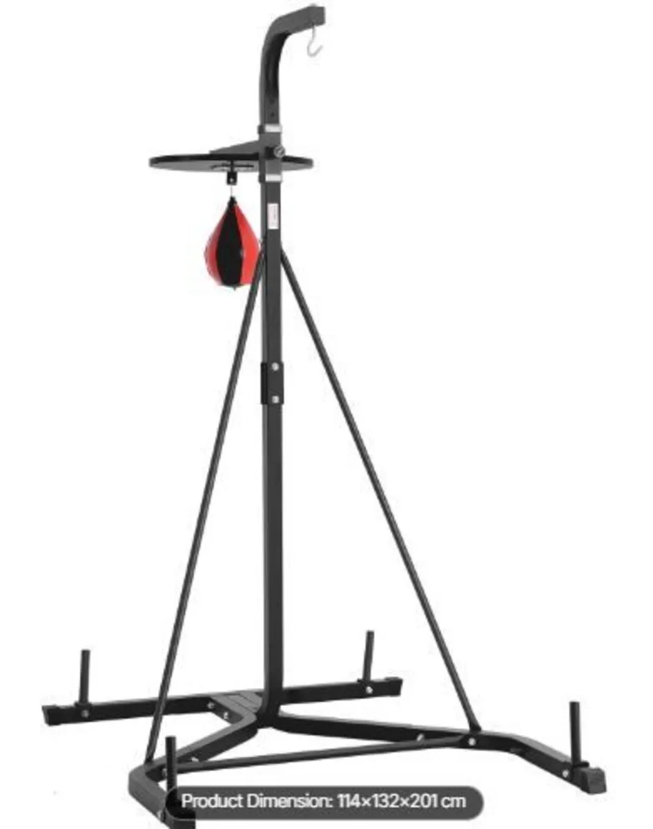 2 in 1 Punching Bag Stand, Steel Heavy Duty - Image 3