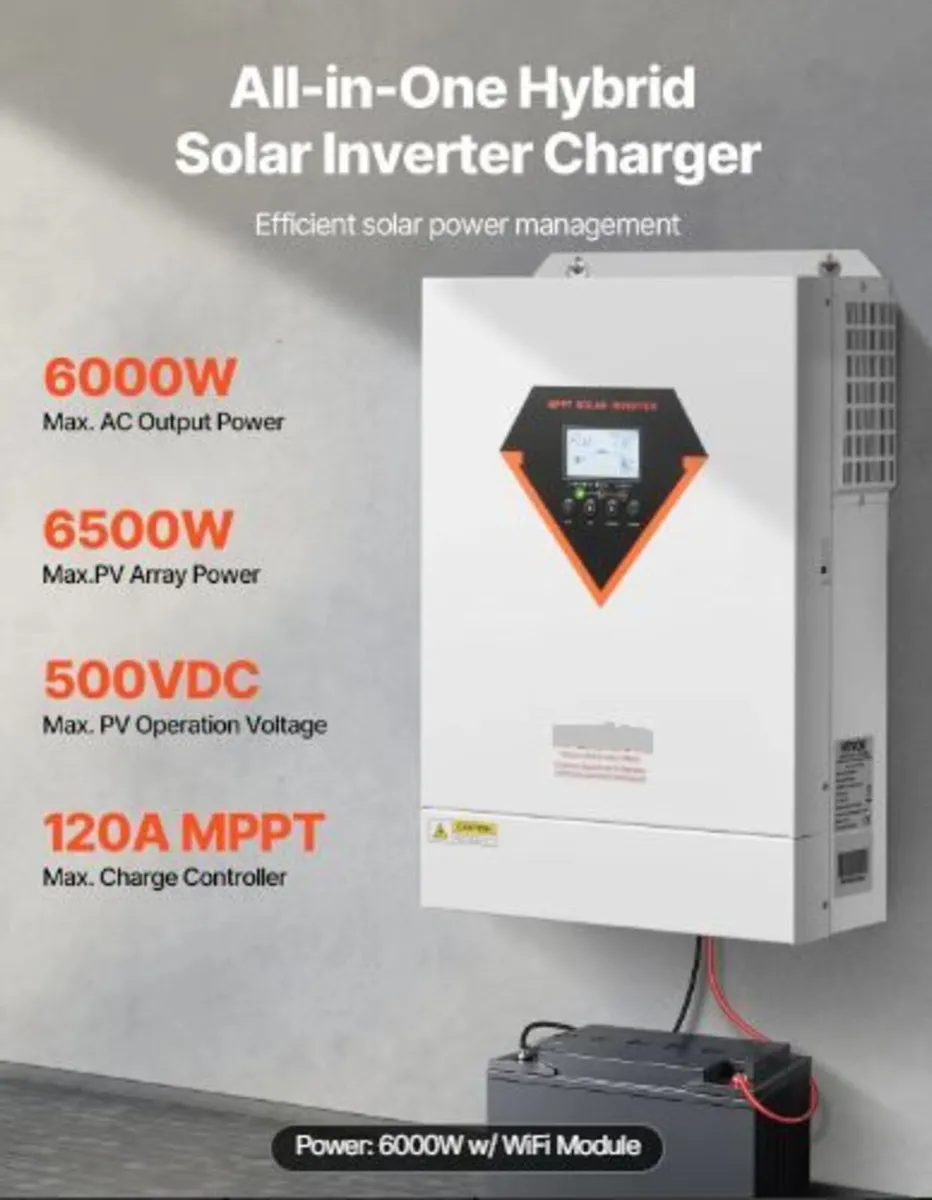Hybrid Solar Inverter, 6000W - Image 2