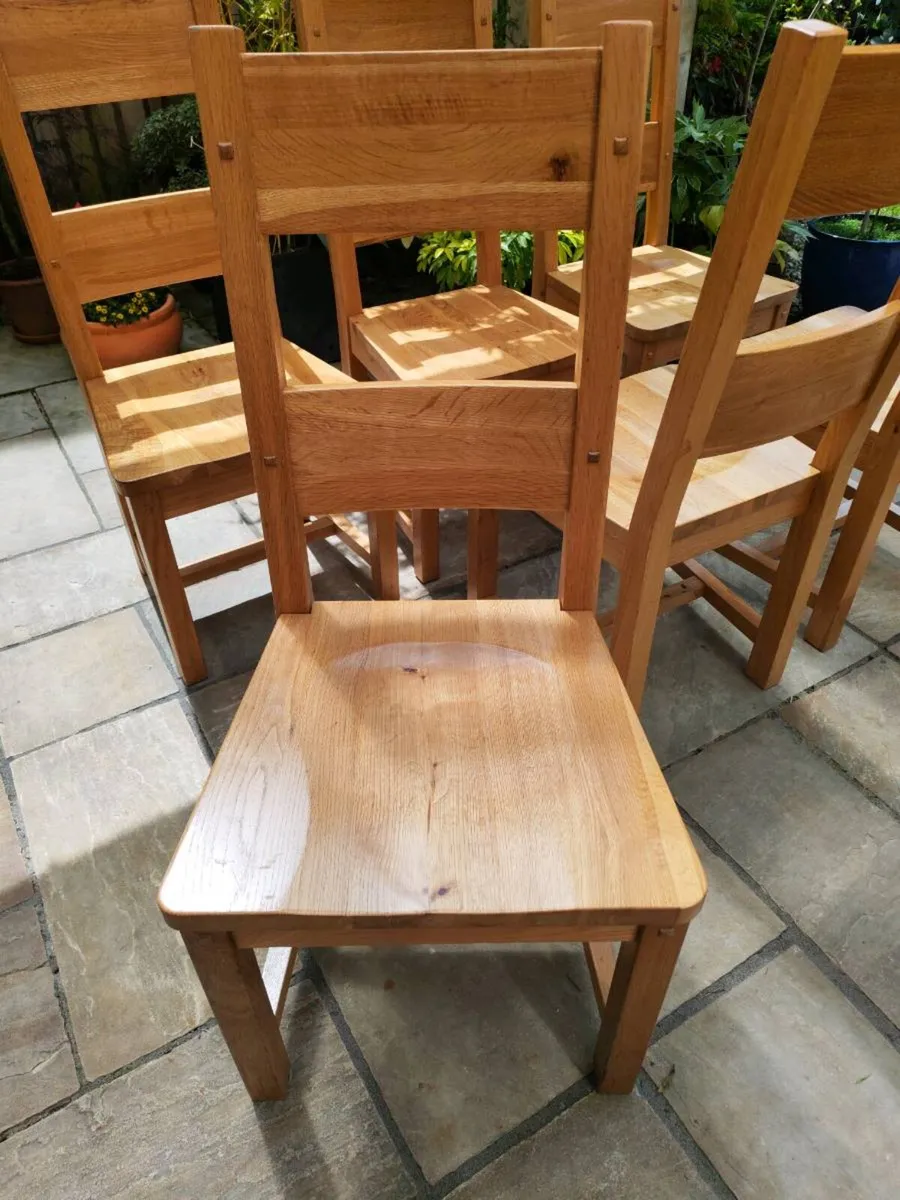 6 oak chairs - Image 2