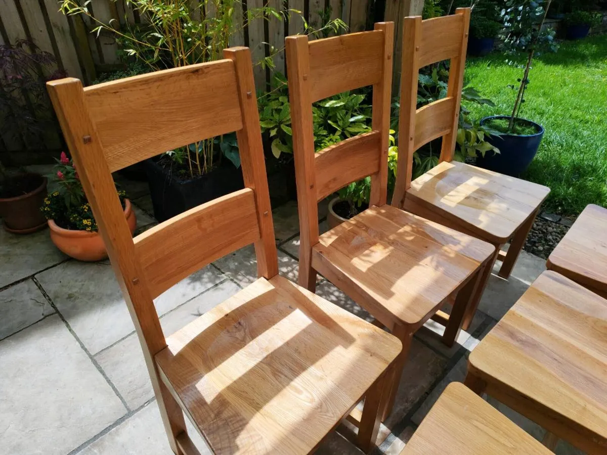 6 oak chairs - Image 3