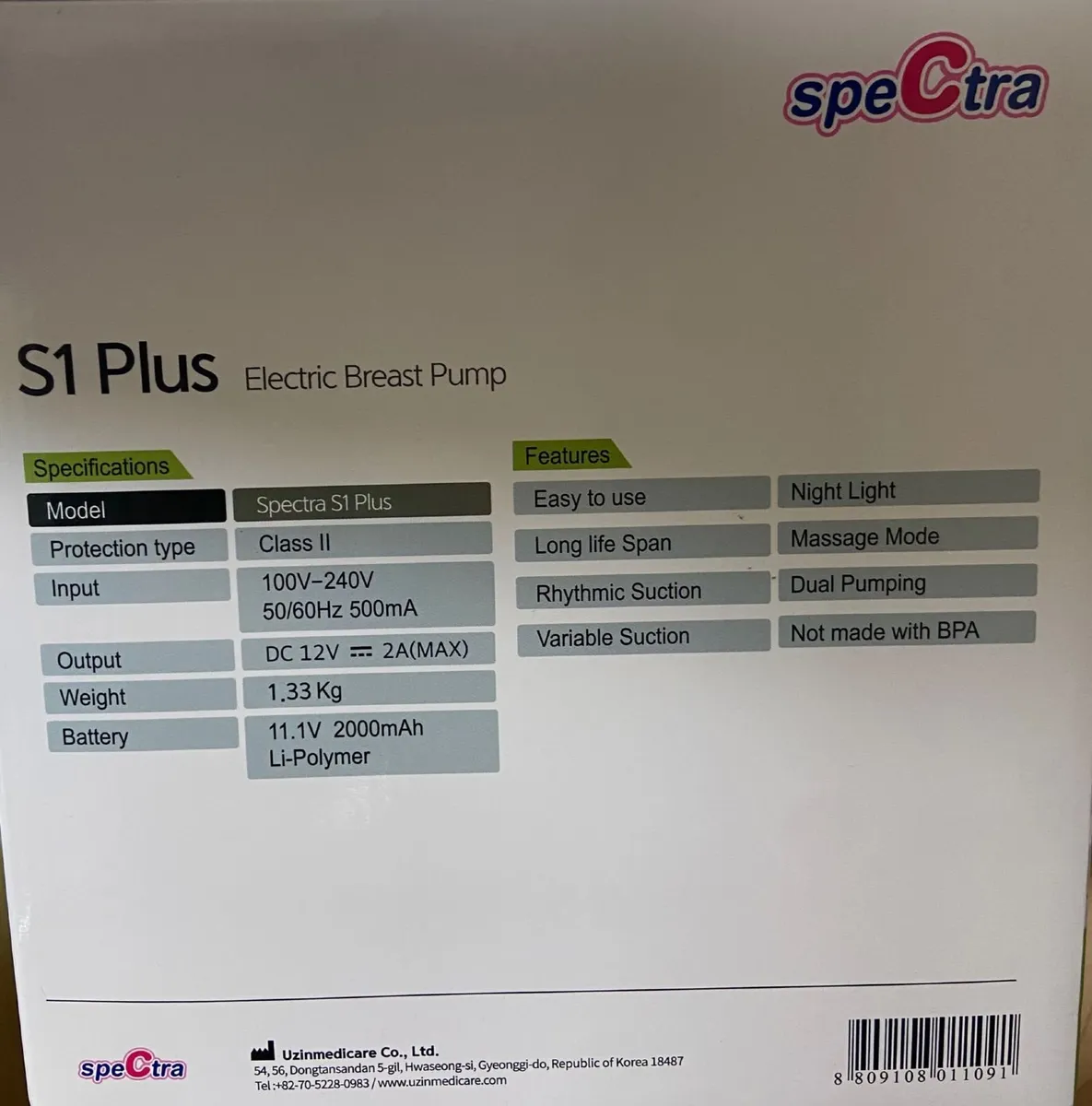 Spectra S1 Double Electric, Portable Breast Pump - Image 2
