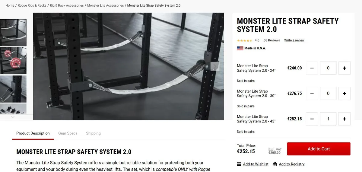 Rogue Monster Lite Power Rack RML490C - Image 4