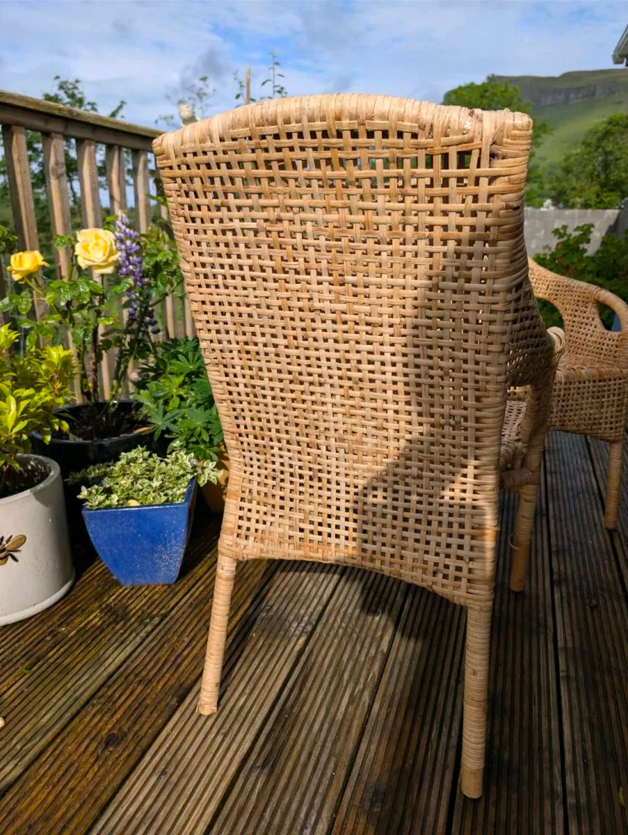 2 Ikea Rattan Style Chairs - Image 3