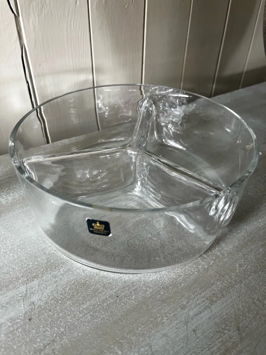 Royal Krona Sweden serving glass dish - Image 1