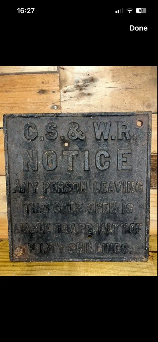 Pre 1920 railway signs - Image 1