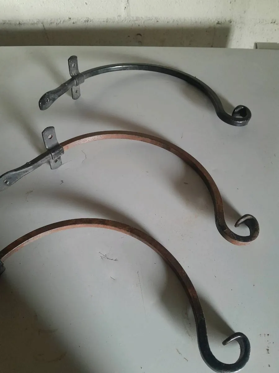 Three  hanging basket wall brackets - Image 2